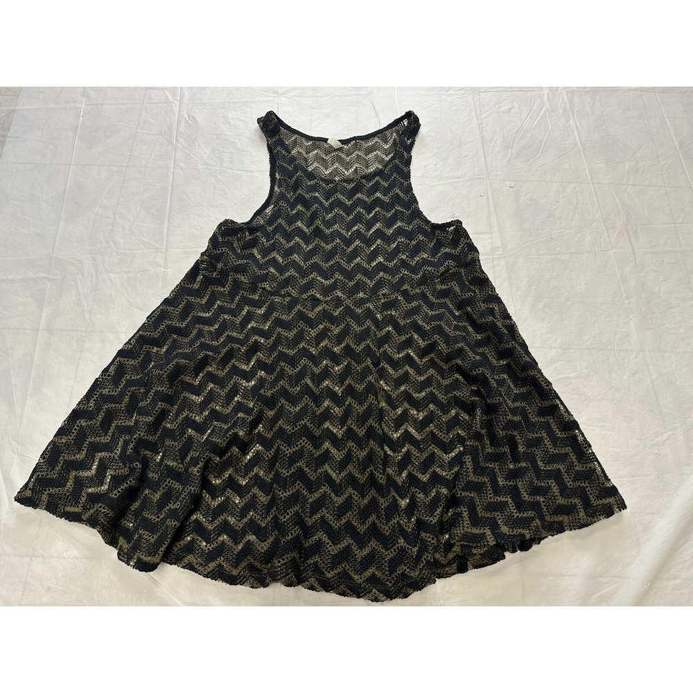 Free People crochet Sleeveless Chevron Dress Size Small Mini Dress